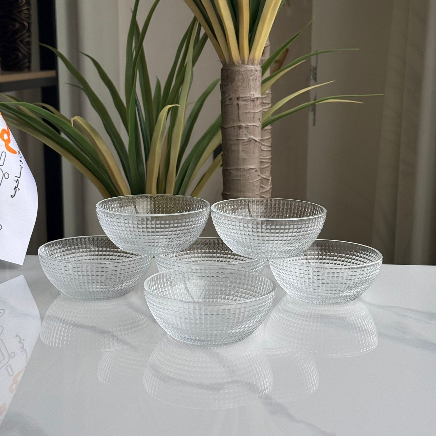 Modern Minimalist Glass Dessert Bowl - Set Of 6