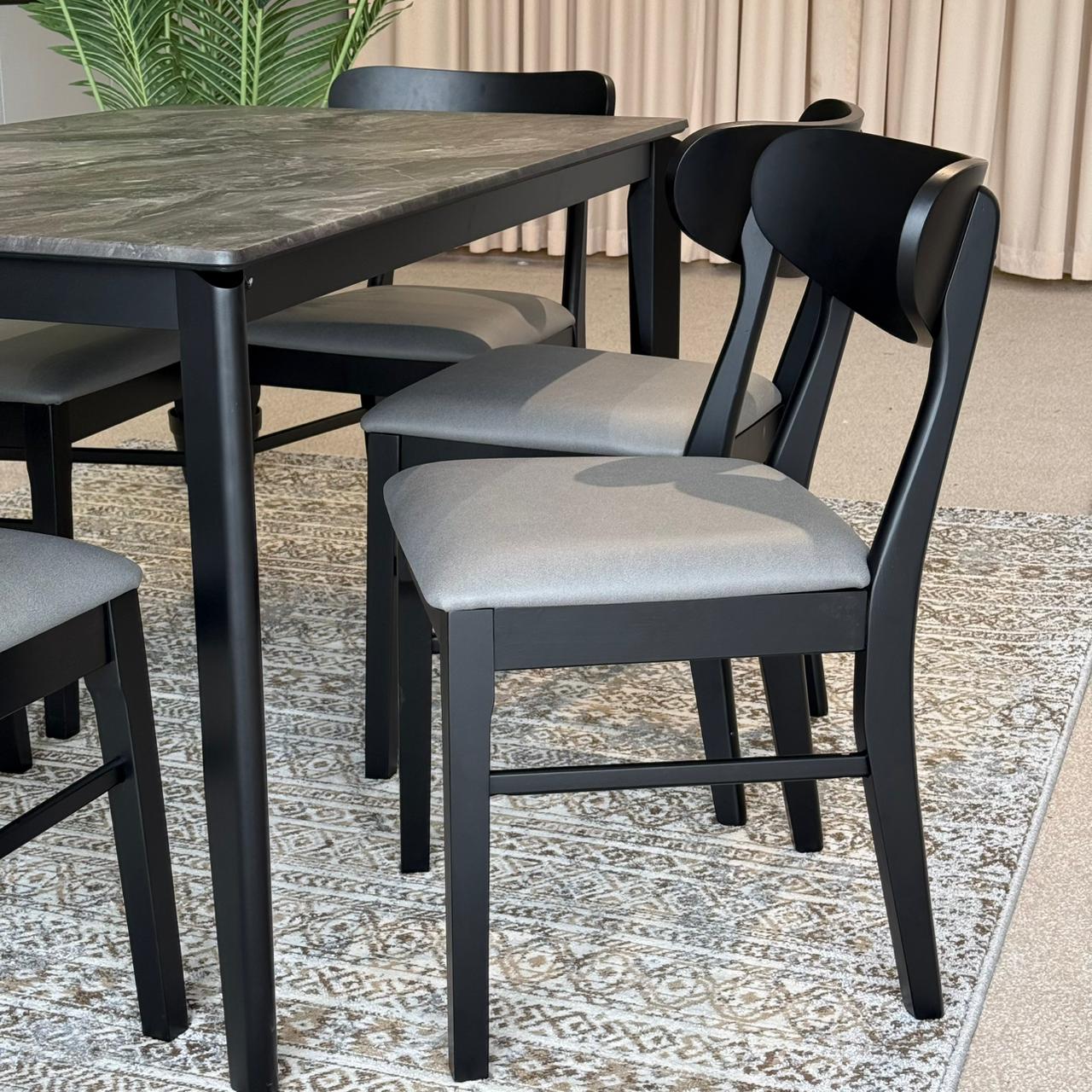 MARQUEE PALADIN Table with IYAN- Modern Wooden Chairs– Luxury Dining Set