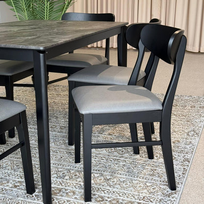 MARQUEE PALADIN Table with IYAN- Modern Wooden Chairs– Luxury Dining Set