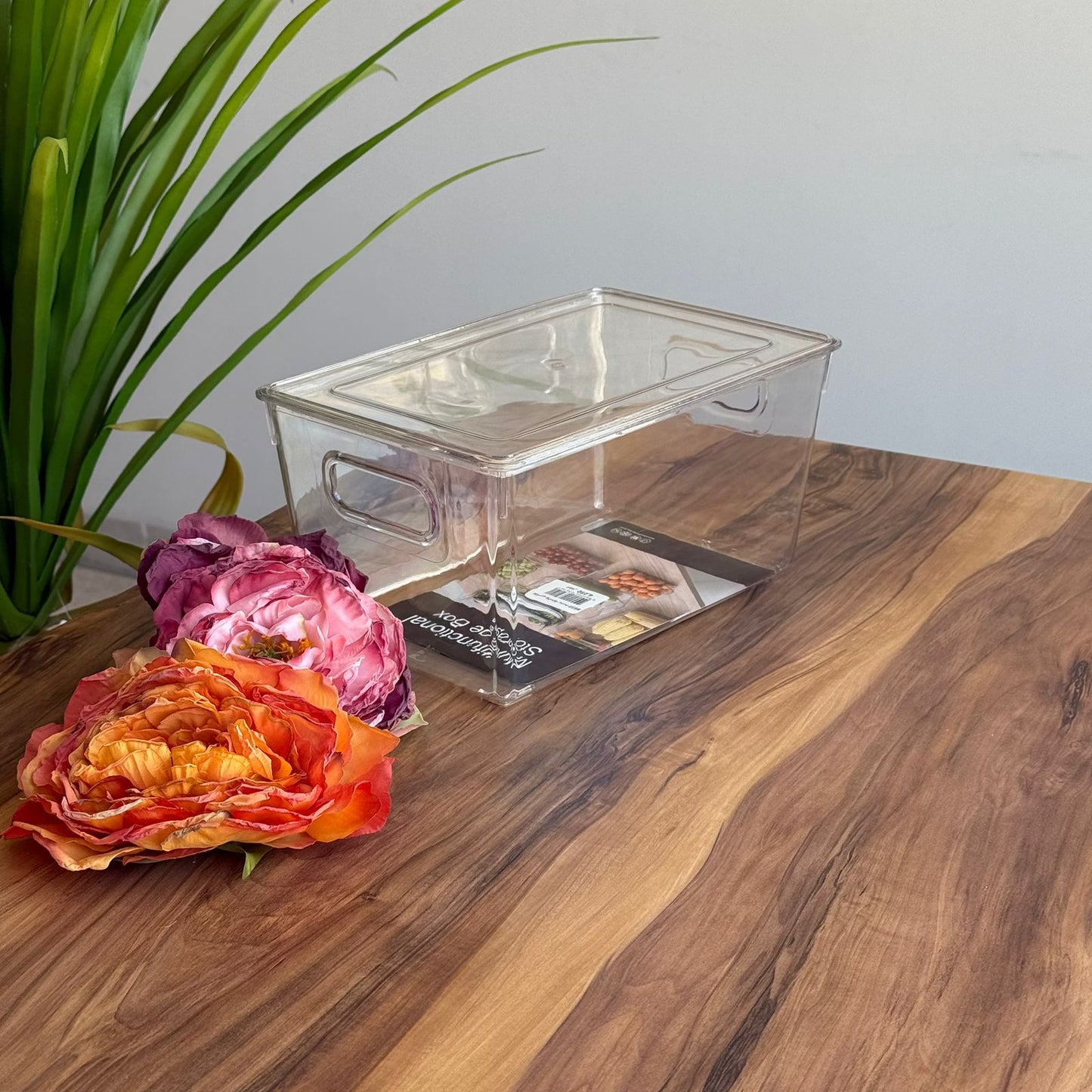 صناديق تخزين أكريليك شفافة مع غطاء