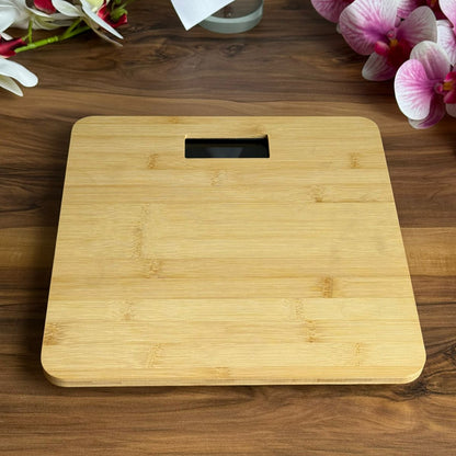 Wooden Bamboo Body Weight Scale with Digital LCD Display