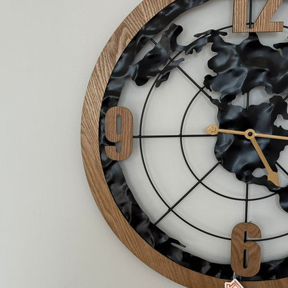 World Map Wall Clock