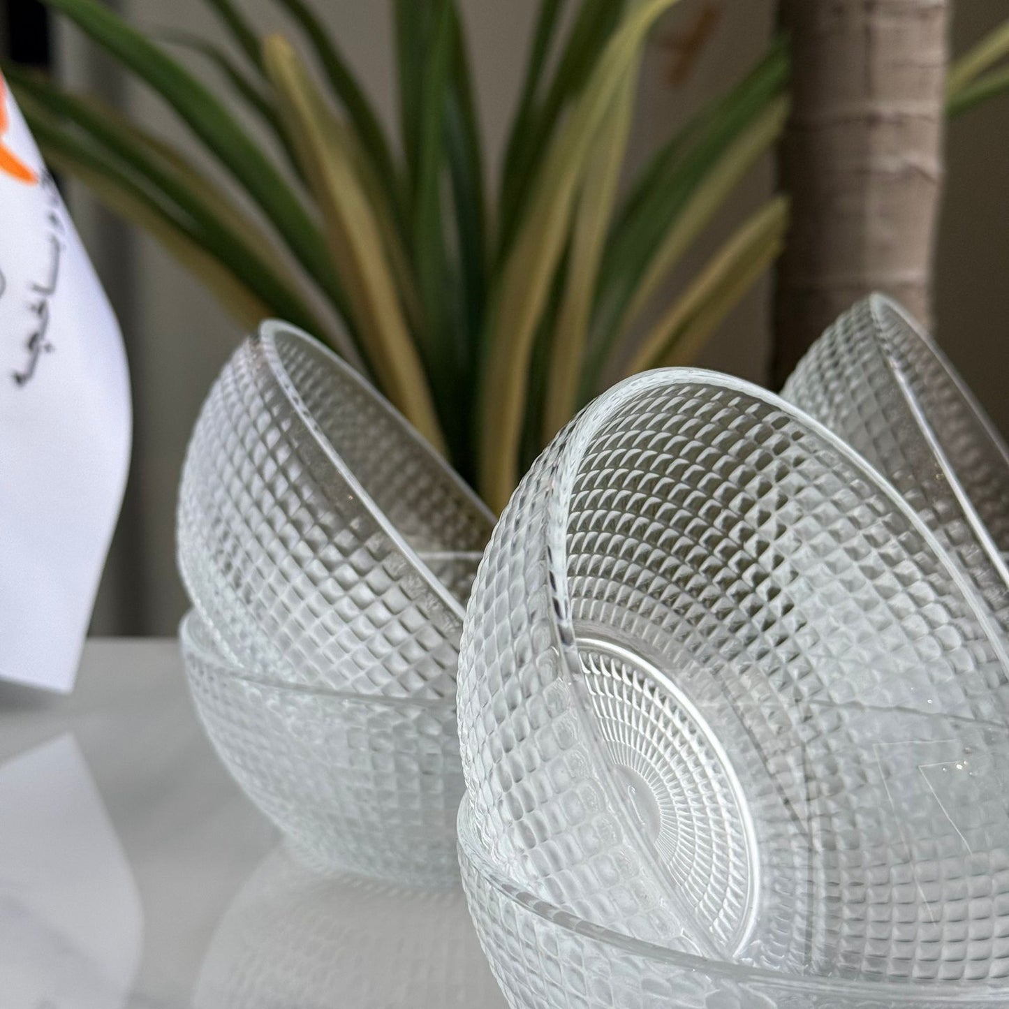 Modern Minimalist Glass Dessert Bowl - Set Of 6