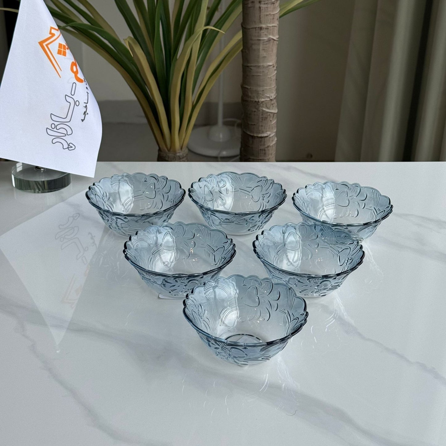 Blush Bloom Glass Dessert Bowl Set