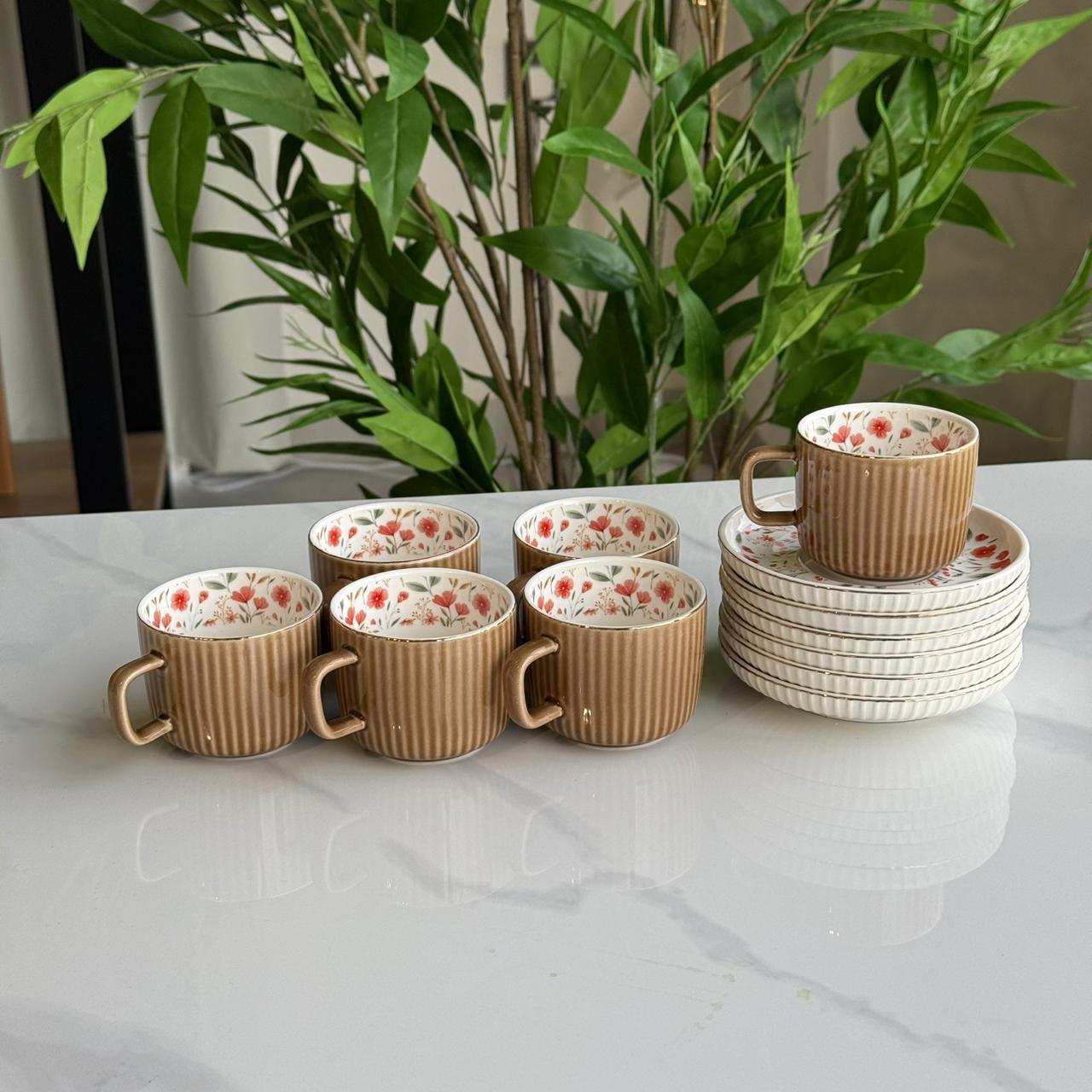 Elegance Design Coffee Cup & Saucer Set