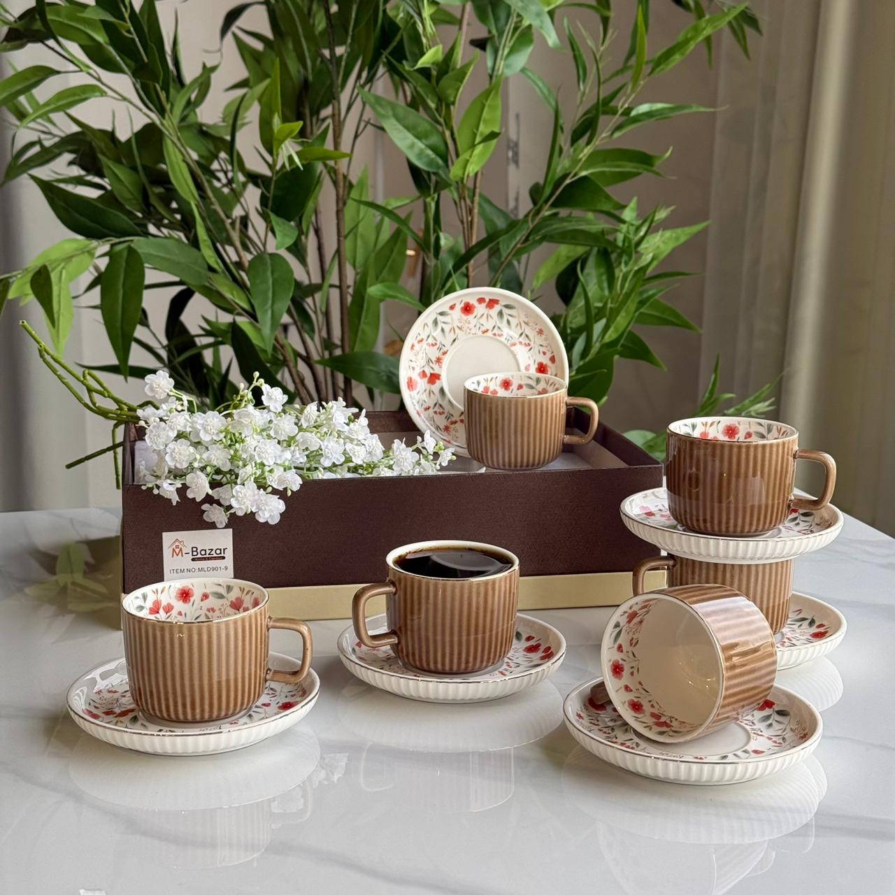 Elegance Design Coffee Cup & Saucer Set