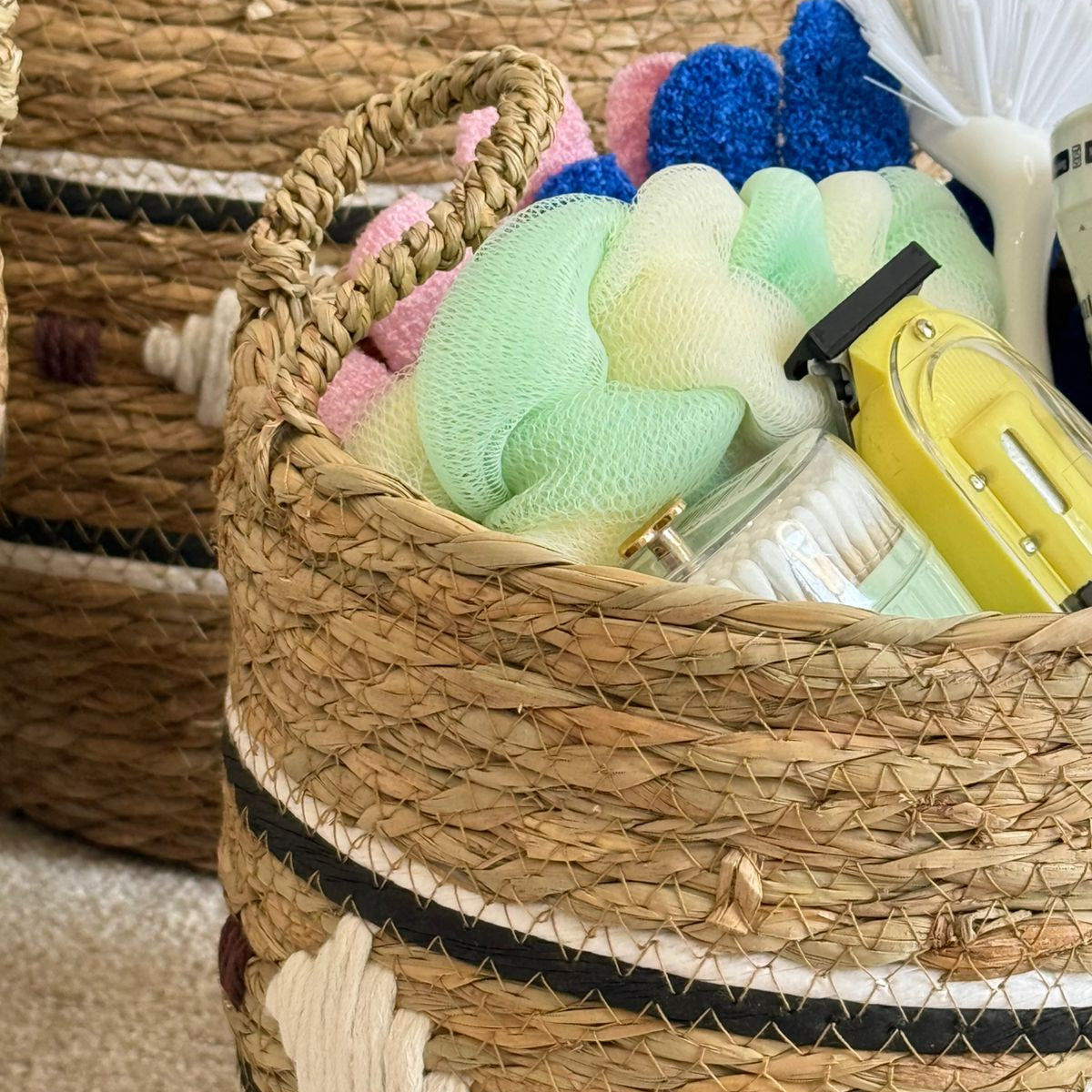 Decorative Woven Storage Basket Set