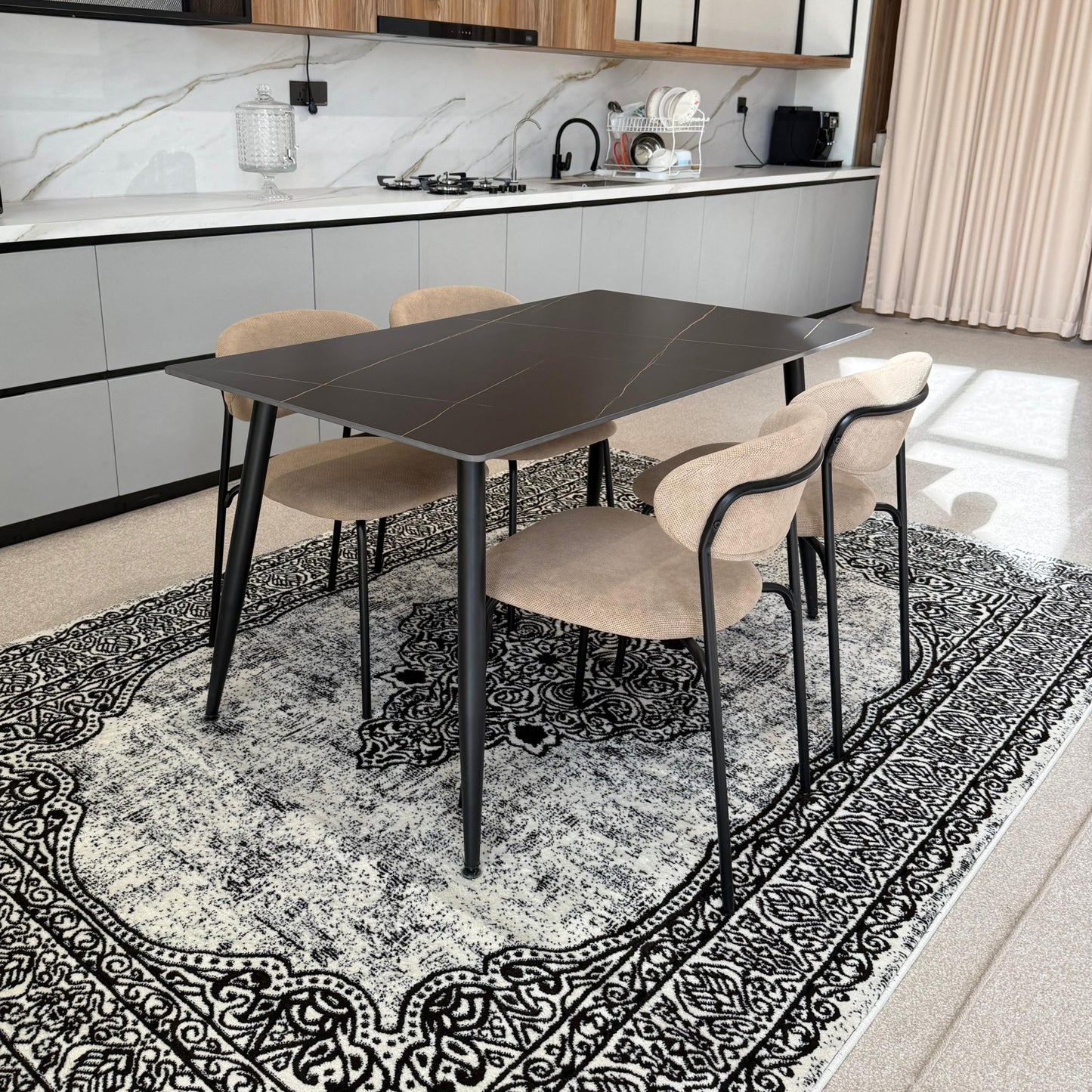 Dany Table and Luca Chairs Dining Set -Modern Dinning Set