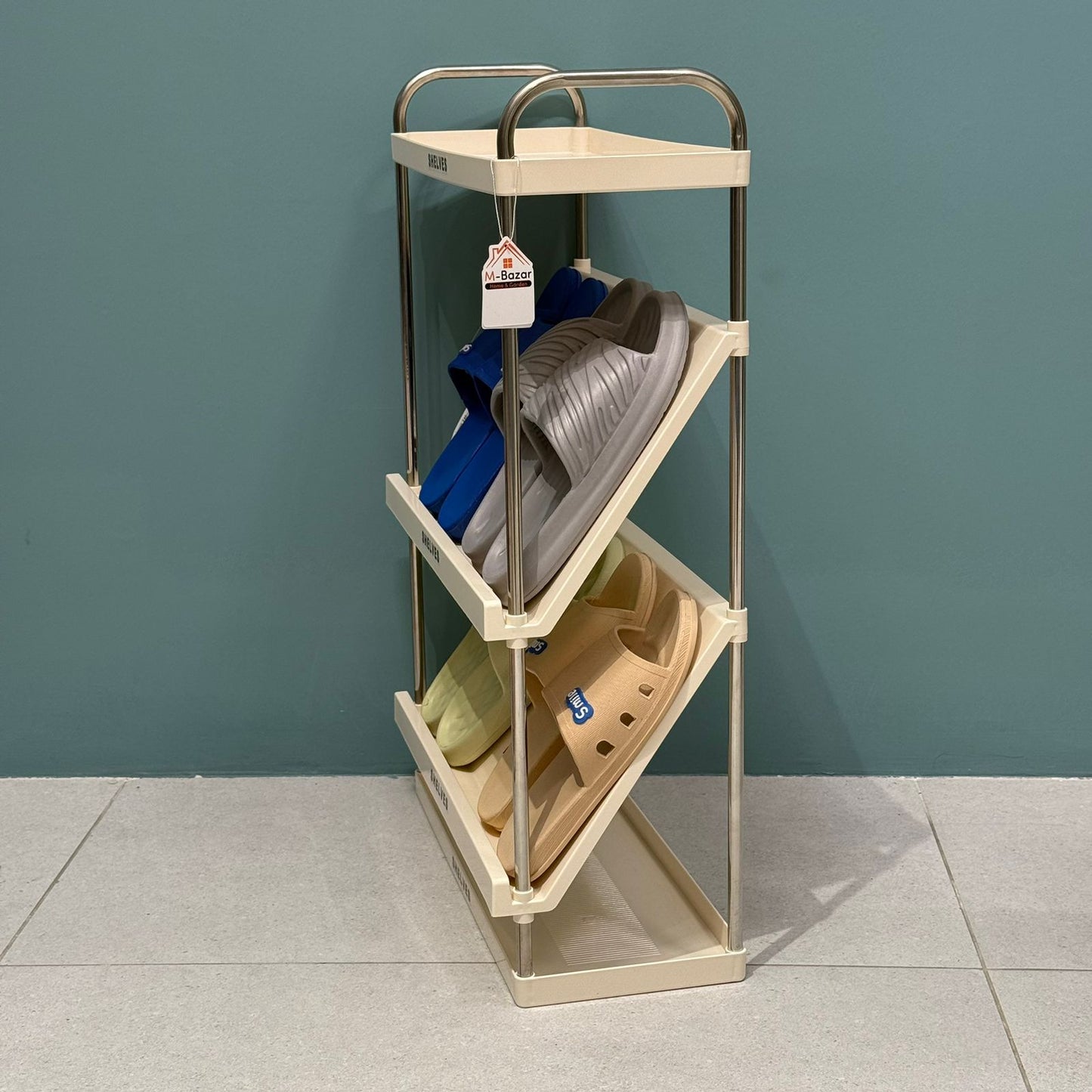 3-Tier Slanted Shoe Rack Organizer