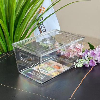 صناديق تخزين أكريليك شفافة مع غطاء
