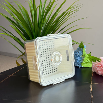 حاوية تخزين طعام محكمة الغلق ومتعددة الأغراض مع قرص لعرض التاريخ - مجموعة مكونة من 4 قطع