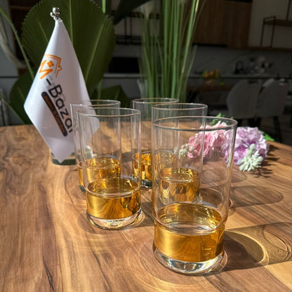 سێتێکی پەرداخى  شيكى بنەمای زێڕین - ٦ پارچە