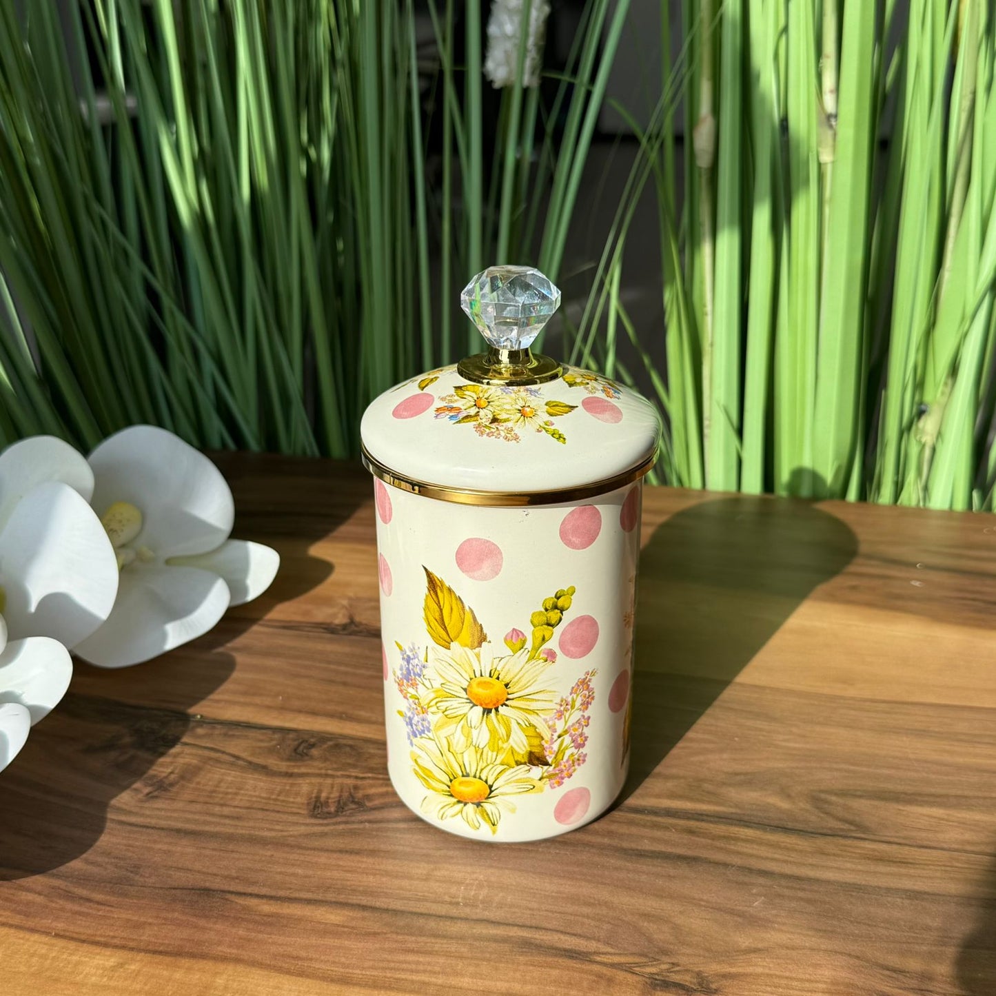 Blossom Dots Floral Storage Jar