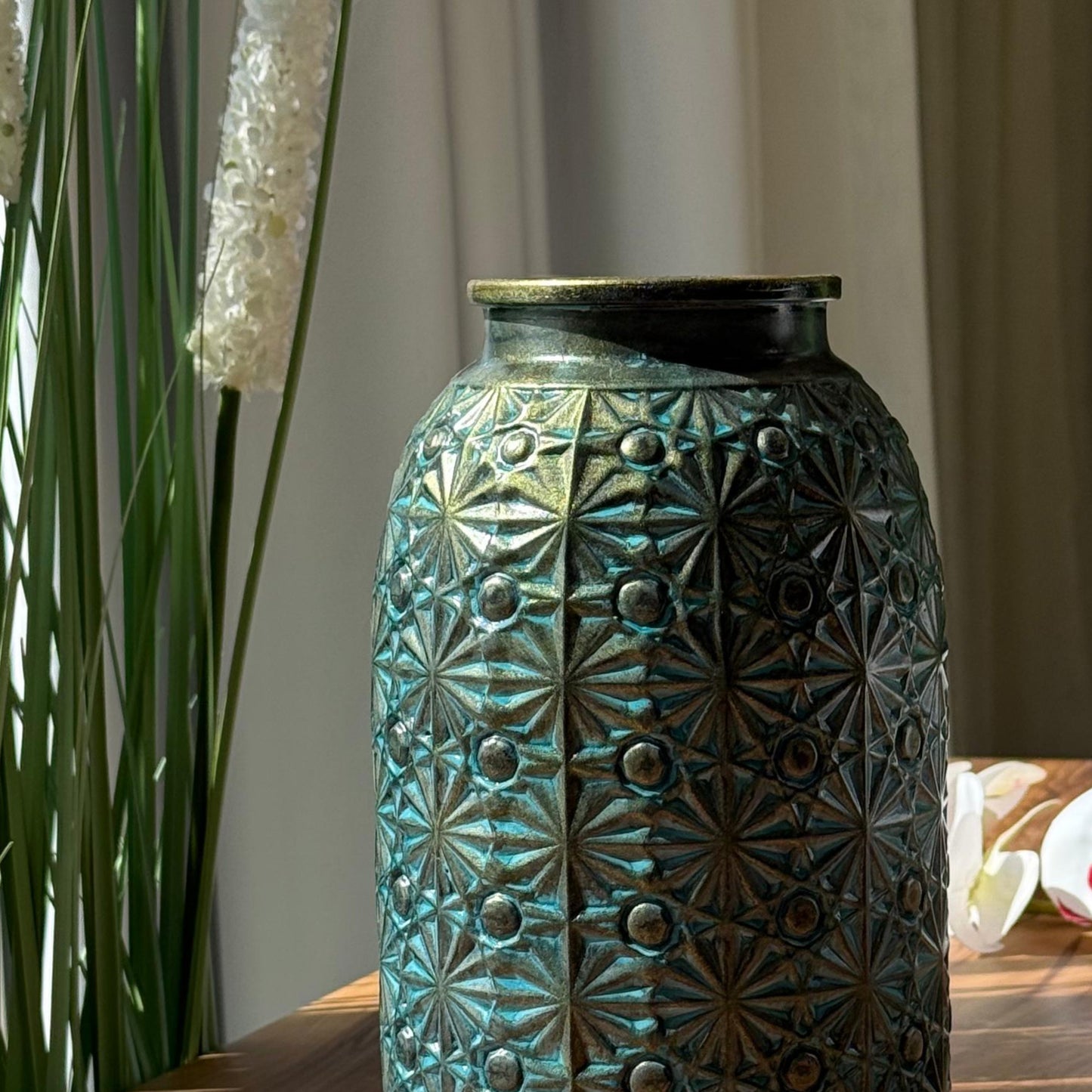 Artisan Embossed Decorative Vase