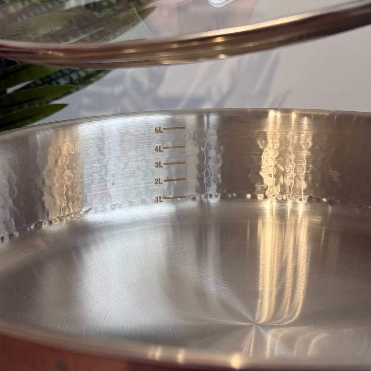 Luxury Hammered Stainless Steel Cookware Set with Frying Pan