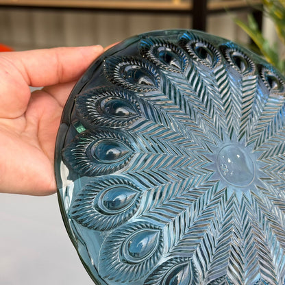 قاپی شووشەی شیک بە نەخشی تاووس