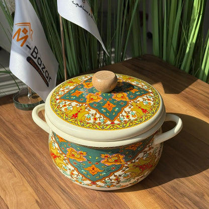 Enamel Decorative Design Cooking  Stockpot