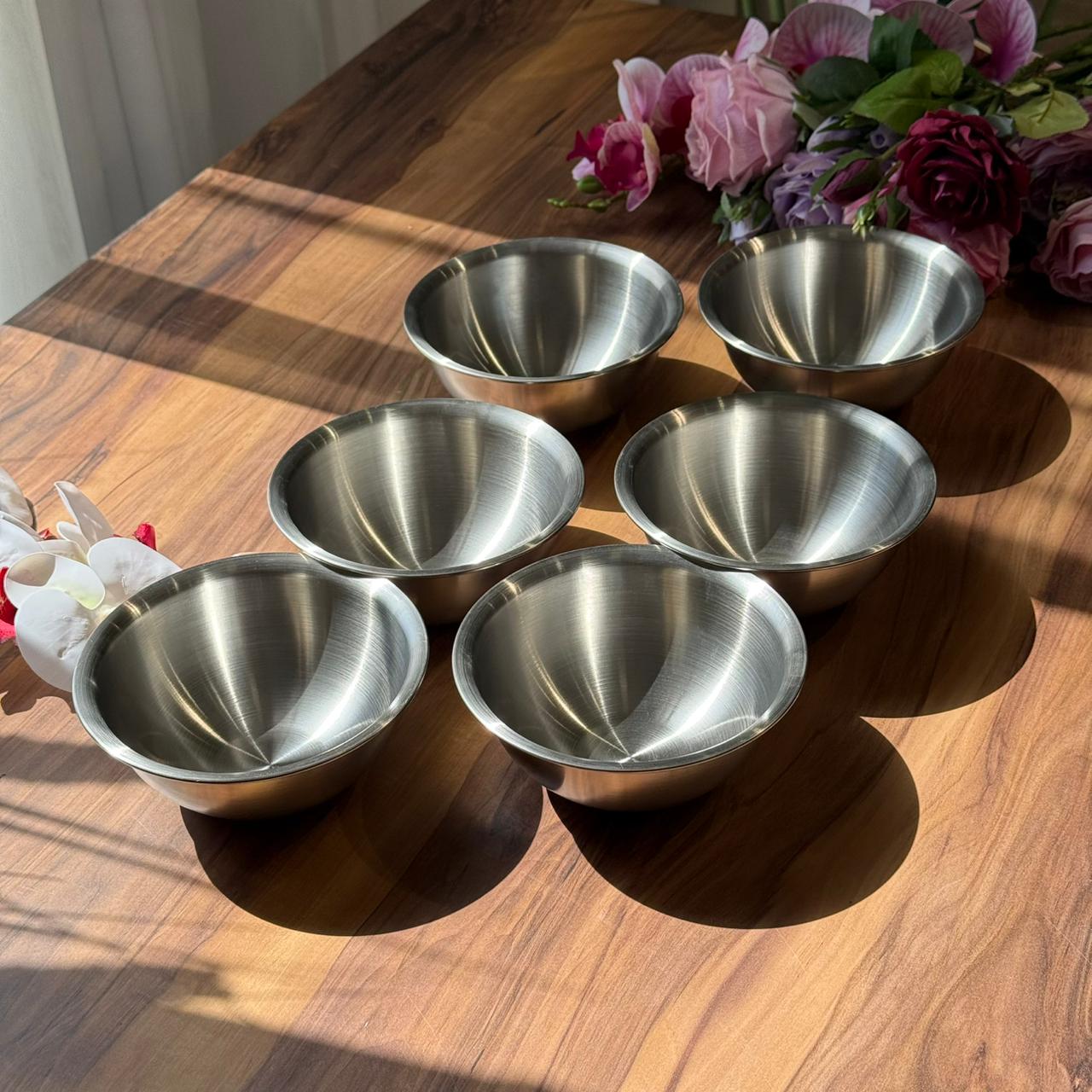 Gold Stainless Steel Dessert Serving Bowls