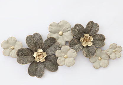 Elegant Metal Floral Wall Decor Art