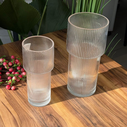 Modern Crest Clear Glass Vases