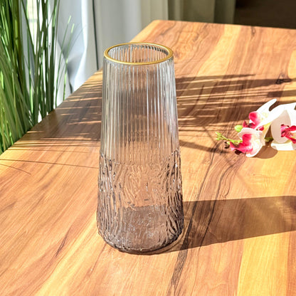 Modern Rippled Glass Vase