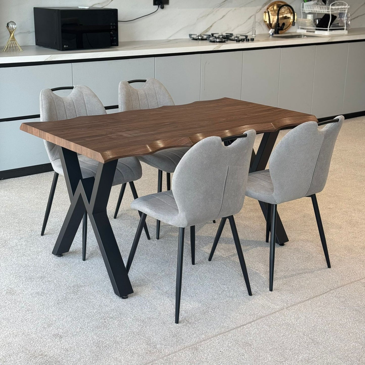 140cm Konel Table & Roza Chairs Indoor Set