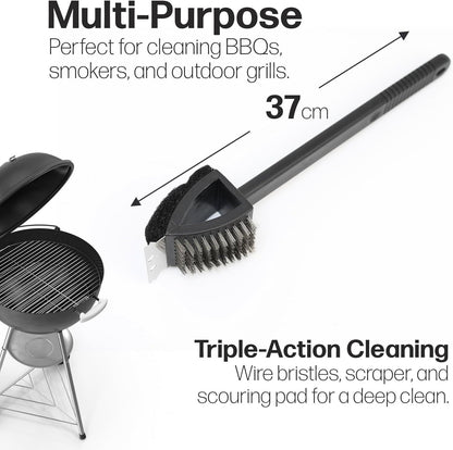 3in1 Multi-Purpose BBQ Grill Cleaning Brush