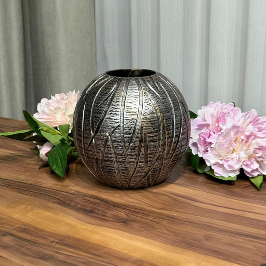 Textured Round Ceramic Vase