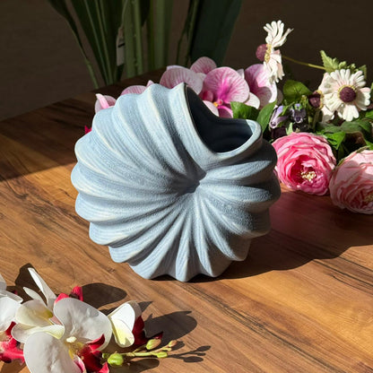 Ocean Wave Textured Vase