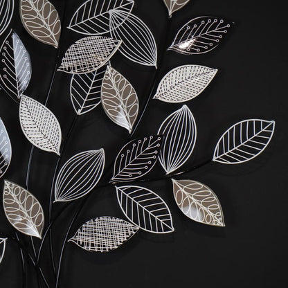 Elegant Leaf Branches Metal Wall Decor
