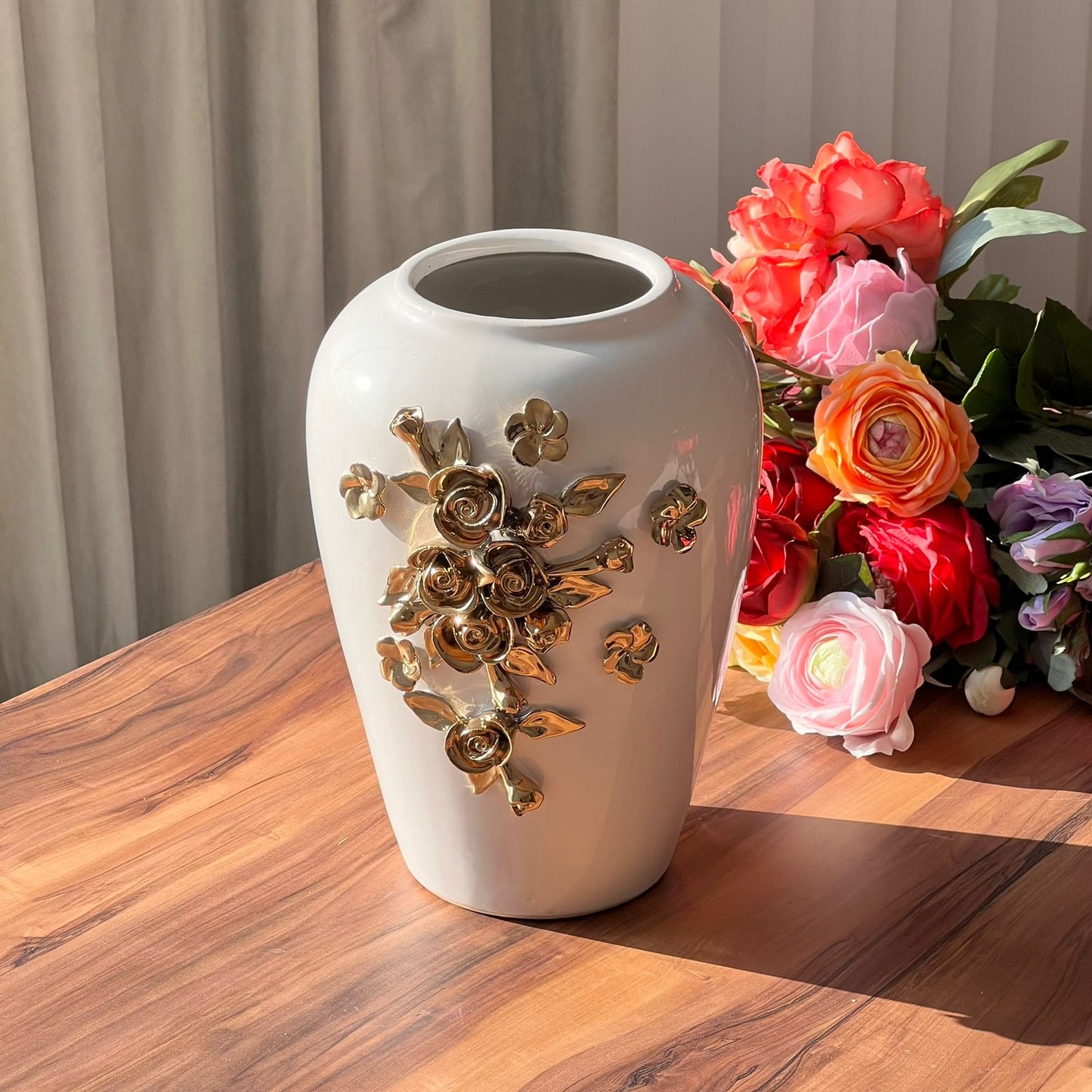 Decorative Golden Flower Vase