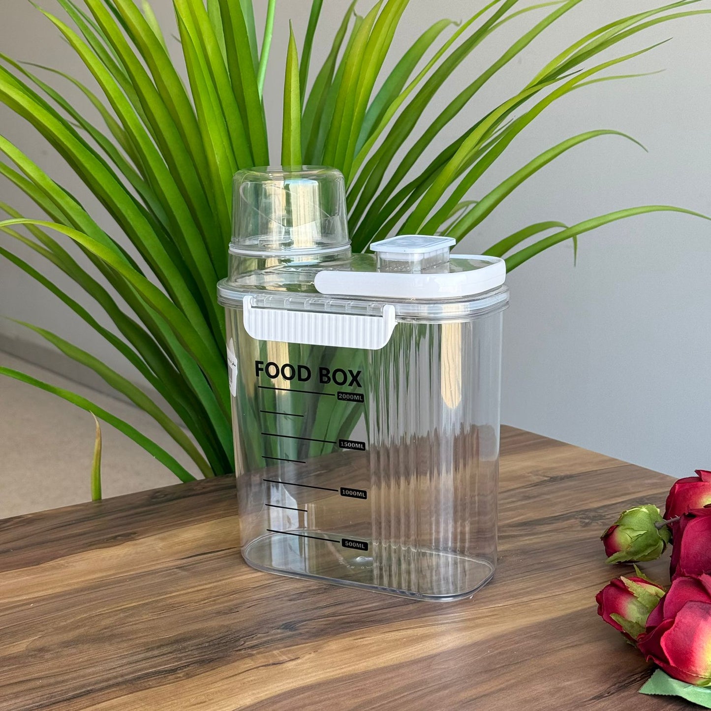 Storage Food Box With Measuring Cup