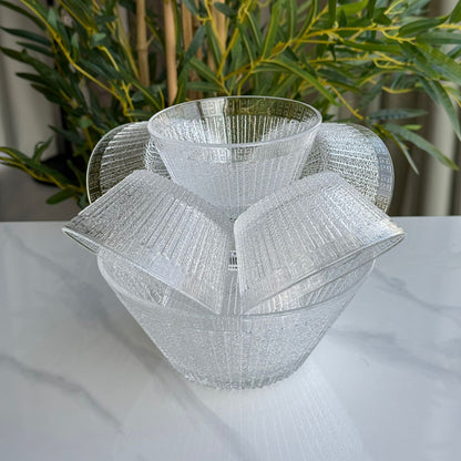 Luxury Glass Dessert & Salad Bowl Set