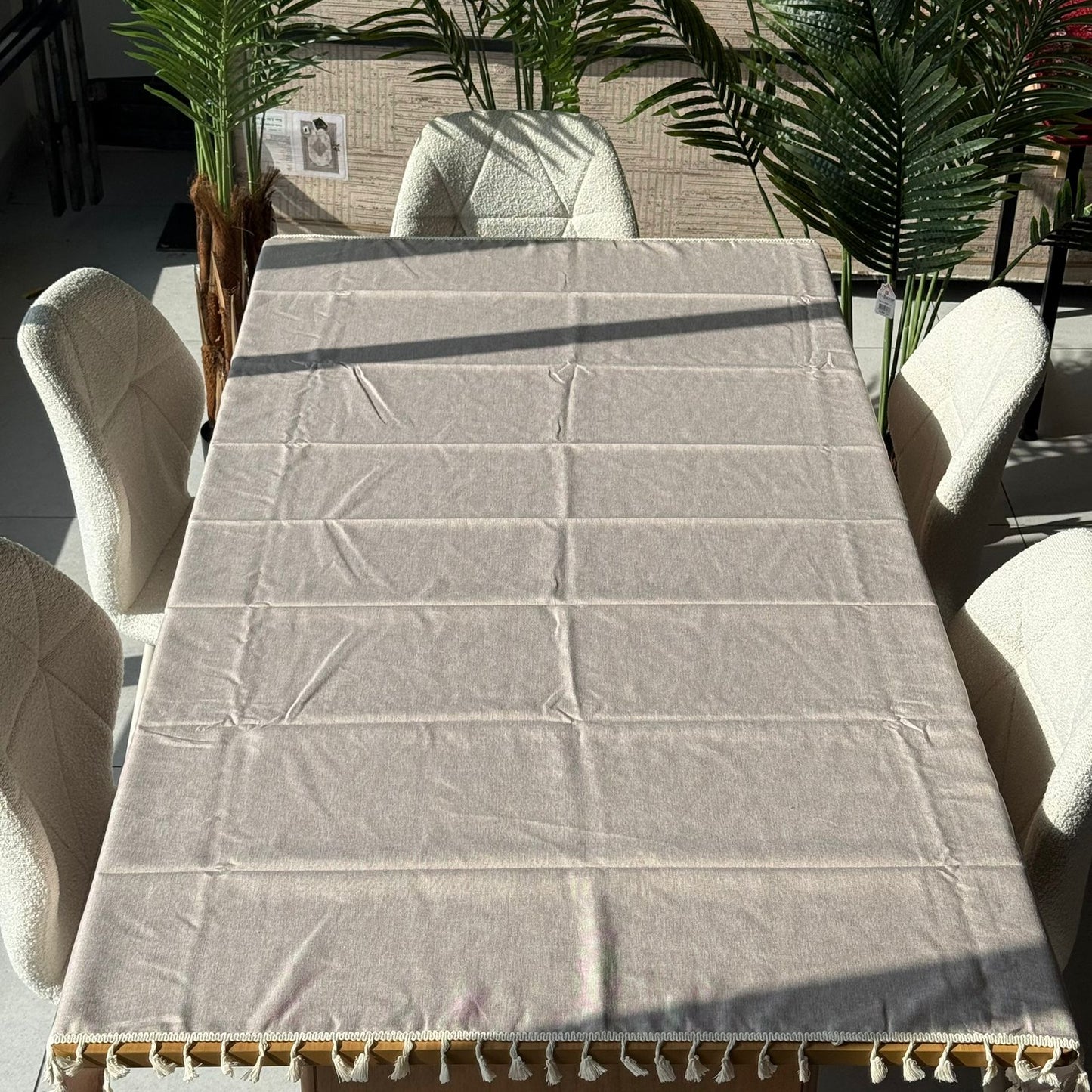 2-Sized Classic Elegant Table Runner with Tassels