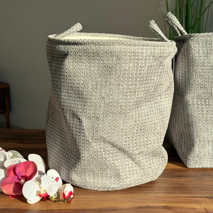 Textured Fabric Storage Baskets