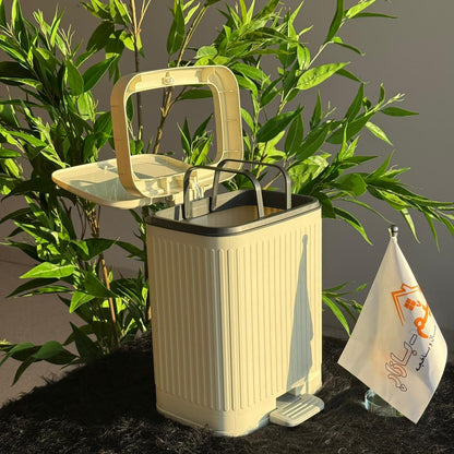 دواسة فاخرة وصندوق قمامة ضغط مع دلو داخلي