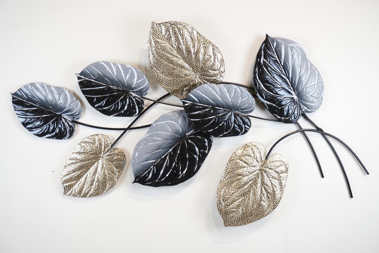 Elegant Metal Wall Decorative Leaves