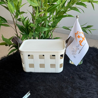 Stackable & Ventilated Design Plastic Storage Baskets With Handles