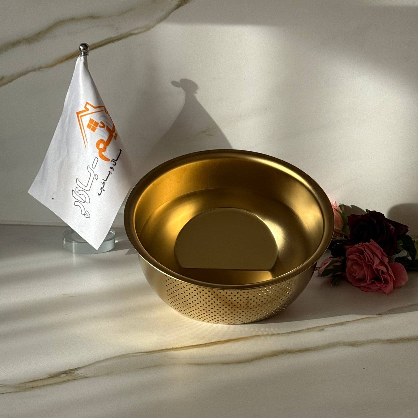 2-Sized Metal Strainer- Style Serving Bowl