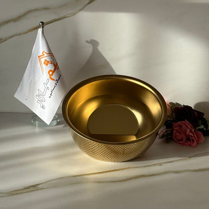 2-Sized Metal Strainer- Style Serving Bowl