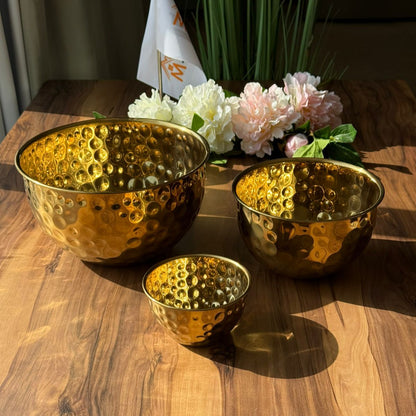 Golden Aura Hammered Bowl