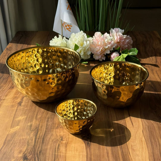 Golden Aura Hammered Bowl