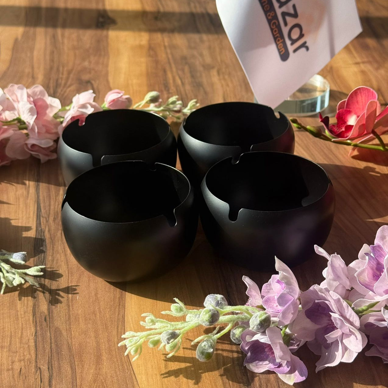 مجموعة منافض سجائر معدنية عصرية - تشكيلة ألوان ثلاثية