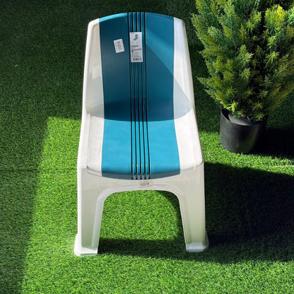 Modern Low Striped Plastic Chair