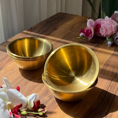 Gold Stainless Steel Dessert Serving Bowls