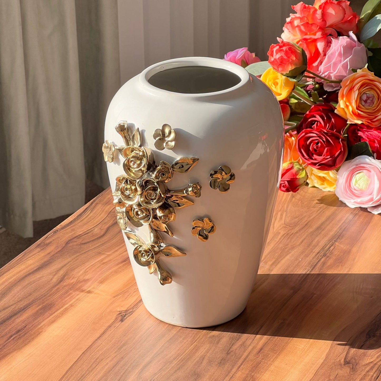 Decorative Golden Flower Vase