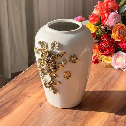Decorative Golden Flower Vase
