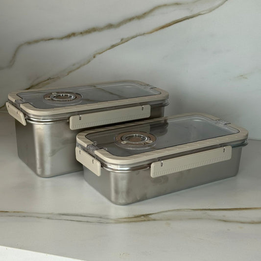 دەفری خواردن هەڵگرتن بە قاپی قفڵ‌دار