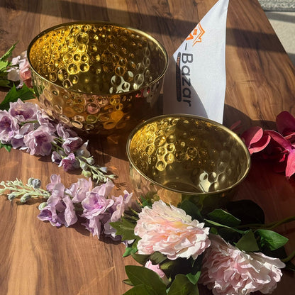 Golden Aura Hammered Bowl