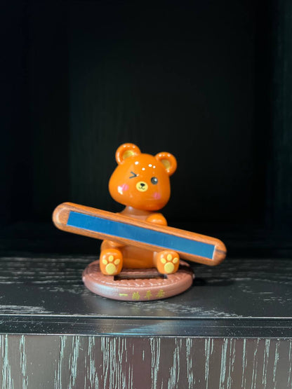 Solar Teddy Bear Number Holder